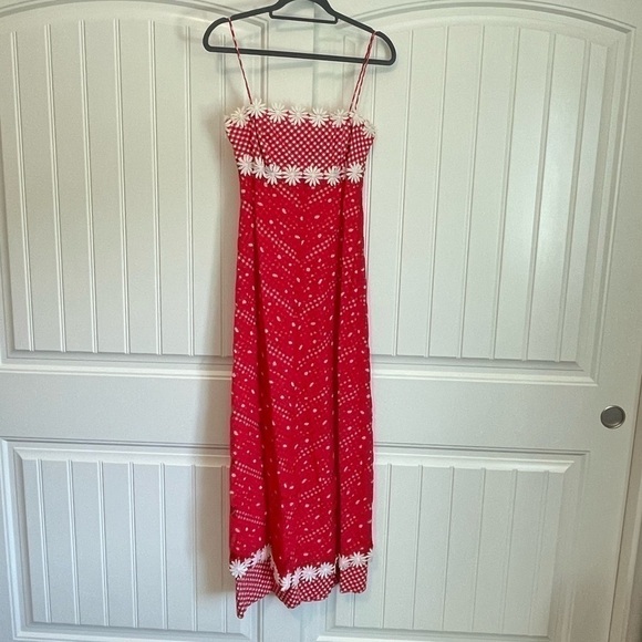 Vintage Eloise Curtis 60’s daisy, gingham and lace 2 piece maxi dress size small - Picture 6 of 16